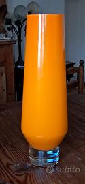 Modernariato vaso in vetro arancione