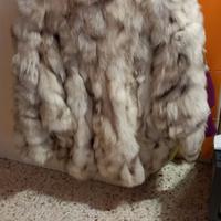 Giacca di pelliccia di volpe bianca