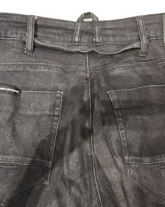 Pantaloni da moto uomo neri, 30W/32L