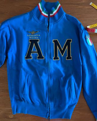 Felpa uomo Aeronautica Militare blu full zip – M