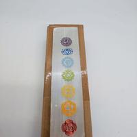 Selenite con 7 Simboli Chakra -Piastra Purificante