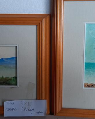 Quadri olio su cartone telato.