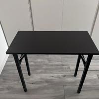 Scrivania nera compatta 80x40cm