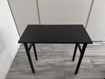 Scrivania nera compatta 80x40cm