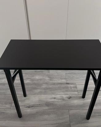 Scrivania nera compatta 80x40cm