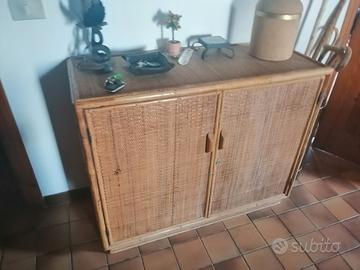 Credenza in rattan