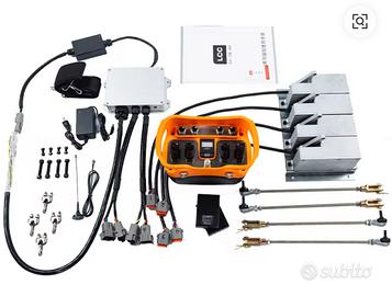 Kit raduocomando per gru idraulica.