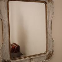 Specchio grande con cornice in legno e vetro molat