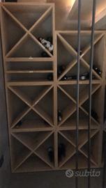 Bottigliera in legno componibile