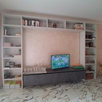 Libreria color bianco grigio