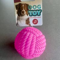 Pallina per cane fucsia con suono | gioco squeaky