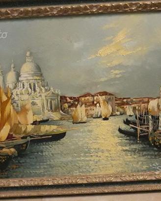 Quadro olio su tela Venezia nel 1700
