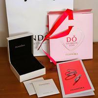 PANDORA Shopping bag bianca+astuccio rigido+OMAGGI