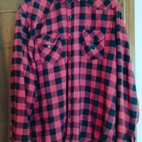 Camicia Denim Day XXL Rossa e nera a quadri