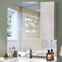 specchio + mobiletto + luce led 