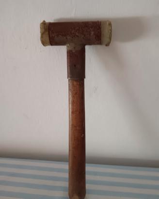 martello mazza vintage in legno  e gomma