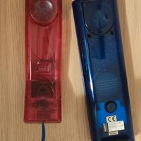 Telefono gemello vintage swatch rosa e blu "Deluxe