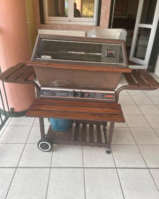 BBQ a gas griglia in ghisa con pietre laviche