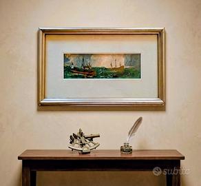 quadro dipinto a olio anni '70 firmato