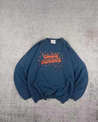 Rara Felpa Vintage 90s Taco John’s Hanes 