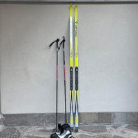 Sci da fondo Fischer con scarpone e bacchette