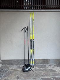 Sci da fondo Fischer con scarpone e bacchette