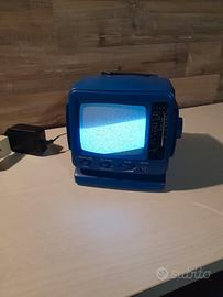 Mini TV e radio portatile vintage 