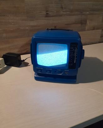 Mini TV e radio portatile vintage 