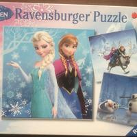 3 Puzzle 49 pezzi Ravensburger Frozen 21x21