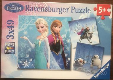 3 Puzzle 49 pezzi Ravensburger Frozen 21x21