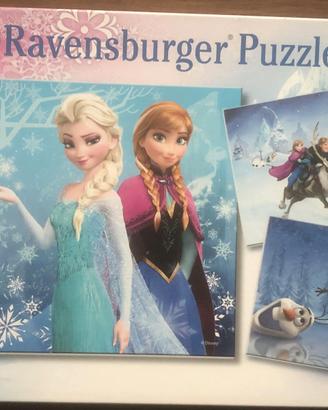 3 Puzzle 49 pezzi Ravensburger Frozen 21x21