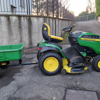 John deere x 165, completo di carrello originale