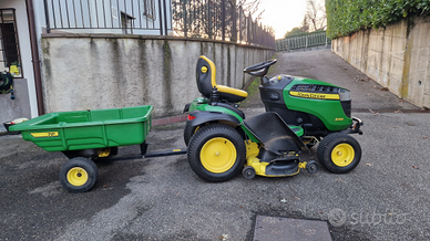 John deere x 165, completo di carrello originale