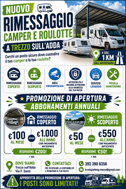 RIMESSAGGIO CAMPER - ROULOTTE - H24 - TREZZO