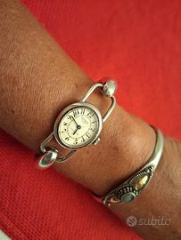 OROLOGIO ARGENTO 800 UNOAERRE VINTAGE ORIGINALE 