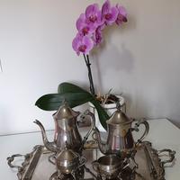 Servizio da the/caffè in metallo argentato vintage