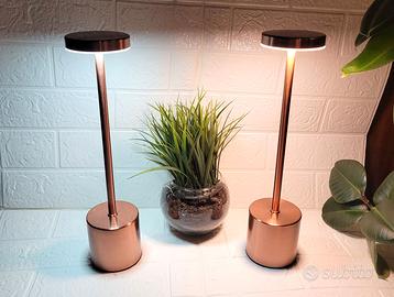 Coppia Lampade, Rose Golden , Wireless, Touch