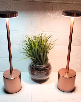 Coppia Lampade, Rose Golden , Wireless, Touch