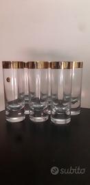 biccheri da champagne in cristallo e oro