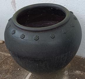 VASO IN TERRACOTTA VERDE SCURO