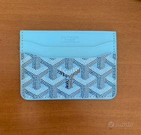 Portacarte Goyard Azzurro e Bianco/Blu Portafoglio