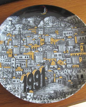 24° PIATTO CALENDARIO 1991 FORNASETTI MILANO