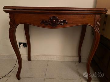 TAVOLO DA GIOCO D'ANTIQUARIATO