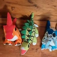 Set 5 peluche dinosauri vari 