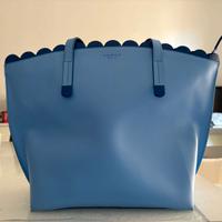 Borsa Tosca Blu in vera pelle blu – shopper grande