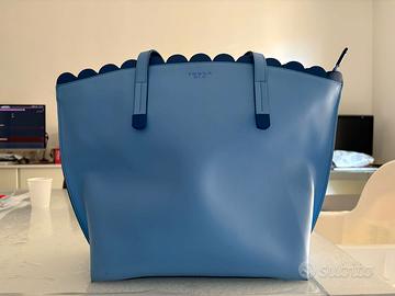Borsa Tosca Blu in vera pelle blu – shopper grande