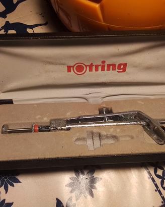 ROTRING COMPASSO A BALAUSTRINO VINTAGE CON SPILLA