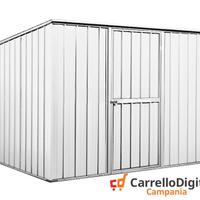 Casetta box giardino in Acciaio 260x185cm bianco