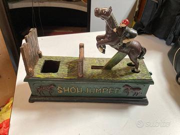 Show Jumper Coin Bank, vintage, salvadanaio gioco