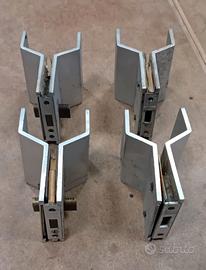 4 maniglie in alluminio per porta anni 70